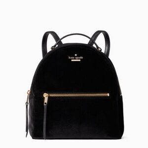 Kate Spade Black Velvet Mini Backpack